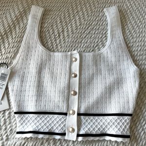 [BABATON] Sculpt Knit Button Tank